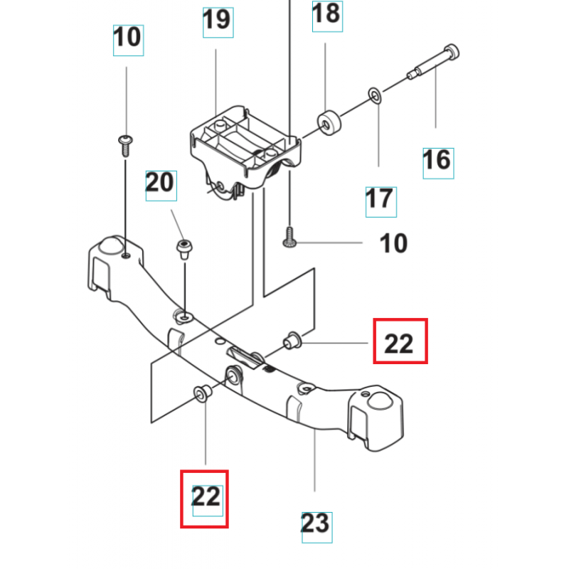Bague axe Arbre robot Husqvarna 320 NERA 430X NERA 450X NERA