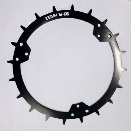 PAIRE ROUES CRANTEES 232MM